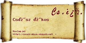 Csősz Ákos névjegykártya