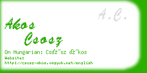 akos csosz business card